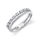 14K White Gold Diamond Double Band-Rings-Maurice's Jewelers-WHITE GOLD-