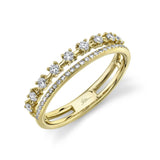 14K White Gold Diamond Double Band-Rings-Maurice's Jewelers-YELLOW GOLD-