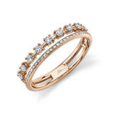 14K White Gold Diamond Double Band-Rings-Maurice's Jewelers-ROSE GOLD-