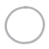 14K White Gold Diamond Pave Link Necklace-Necklaces-Maurice's Jewelers-White Gold-16"-