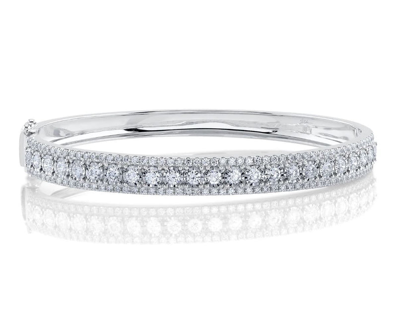 14K Rose Gold Diamond Bangle-Bracelets-Maurice's Jewelers -White Gold-