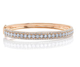 14K Rose Gold Diamond Bangle