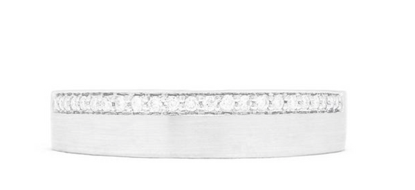 18K White Gold Diamond Accented Ring