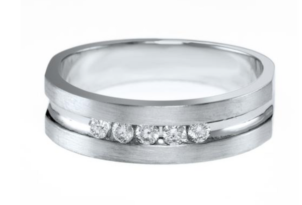 Men's White Gold Diamond Ring