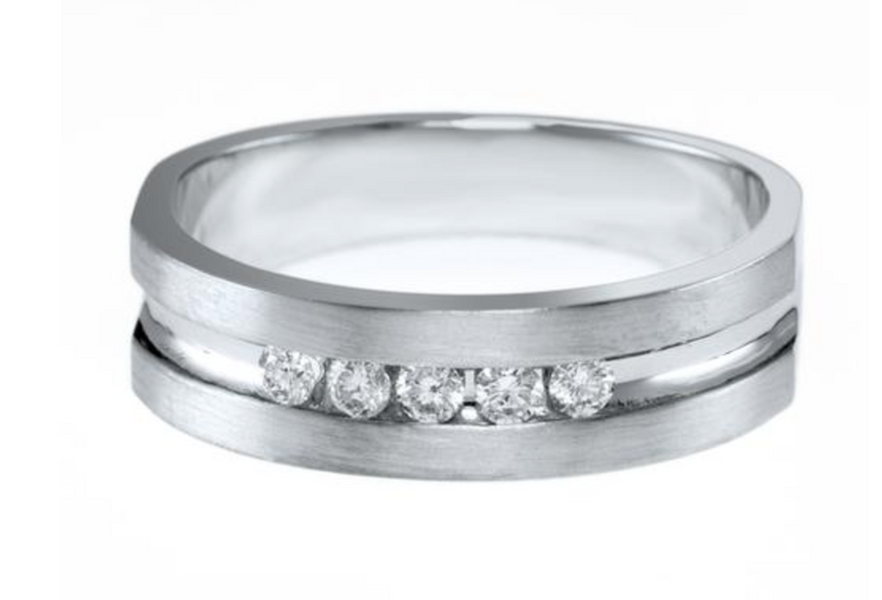 Men's White Gold Diamond Ring-EFFY/BH MULTI-