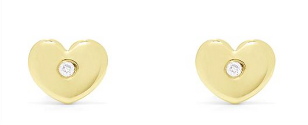 Diamond Accented Heart Earrings-kids-Maurice's Jewelers-