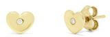 Diamond Accented Heart Earrings-kids-Maurice's Jewelers-