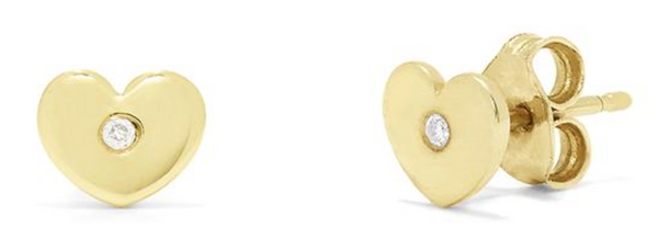 Diamond Accented Heart Earrings-kids-Maurice's Jewelers-
