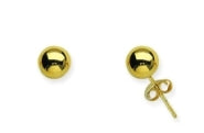 14K Yellow Gold 6mm Ball Stud Earrings-EARRINGS-Maurice's Jewelers-YELLOW GOLD-