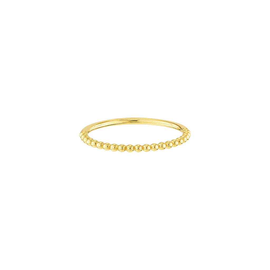 14K Yellow Gold Beaded Stackable Ring-Rings-Maurice's Jewelers-
