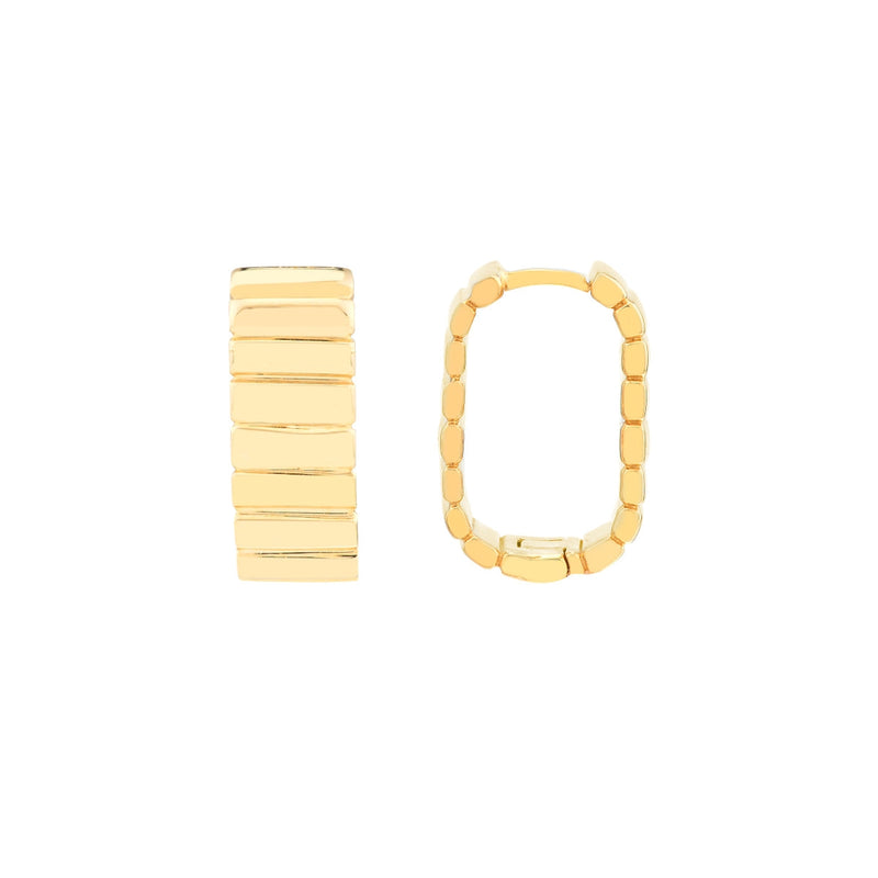 14K Yellow Gold Mirror Hoop Earrings-Earrings-Maurice's Jewelers-