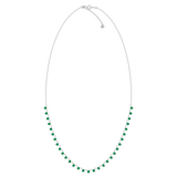 18K Yellow Gold Emerald Necklace-Necklaces-UNISON (CBG)-WHITE GOLD-