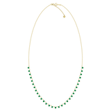 18K Yellow Gold Emerald Necklace-Necklaces-UNISON (CBG)-YELLOW GOLD-