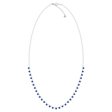 18K Yellow Gold Sapphire Necklace-Necklaces-UNISON (CBG)-WHITE GOLD-