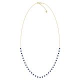 18K Yellow Gold Sapphire Necklace-Necklaces-UNISON (CBG)-YELLOW GOLD-
