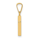 14K Yellow Gold Polished Thin Cross Pendant-Charms & Pendants-Maurice's Jewelers-