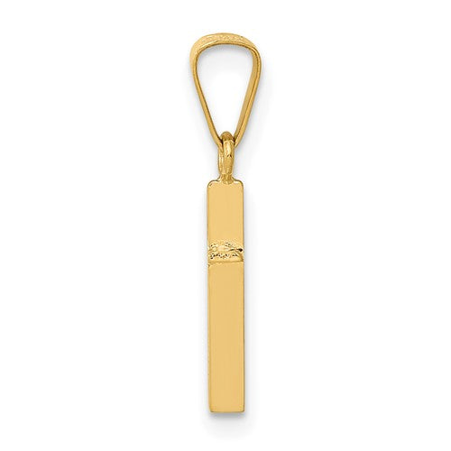 14K Yellow Gold Polished Thin Cross Pendant-Charms & Pendants-Maurice's Jewelers-
