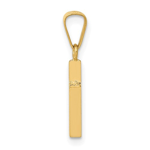 14K Yellow Gold Polished Thin Cross Pendant