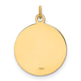 14K Yellow Gold Saint Christopher Medal Round Small Pendant-Charms & Pendants-Maurice's Jewelers-