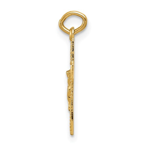 14K Yellow Gold Crucifix Pendant-Charms & Pendants-Maurice's Jewelers-