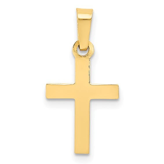 14K Yellow Gold Small Cross Pendant-Charms & Pendants-Maurice's Jewelers-