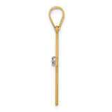 14K Yellow Gold Diamond Small Cross Pendant-Charms & Pendants-Maurice's Jewelers-