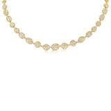 14K Yellow Gold Diamond Multi Shape Necklace