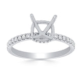 14K White Gold Diamond Cushion Under Halo Mounting-mounting-Maurice's Jewelers-WHITE GOLD-