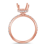 14K White Gold Diamond Oval French Halo Mounting-mounting-Maurice's Jewelers-