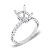 14K White Gold Diamond Oval French Halo Mounting-mounting-Maurice's Jewelers-4-White Gold-