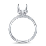 14K White Gold Diamond French Halo Mounting-mounting-Maurice's Jewelers-