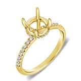 14K White Gold Diamond French Halo Mounting-mounting-Maurice's Jewelers-4-Yellow Gold-