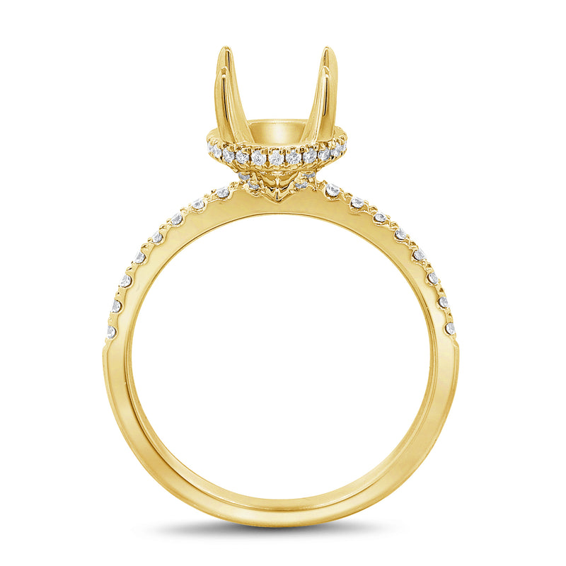14K White Gold Diamond French Halo Mounting-mounting-Maurice's Jewelers-