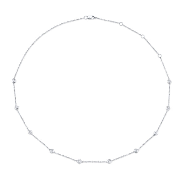 14K White Gold Diamonds By The Yard Chain-Necklaces-Maurice's Jewelers-WHITE GOLD-