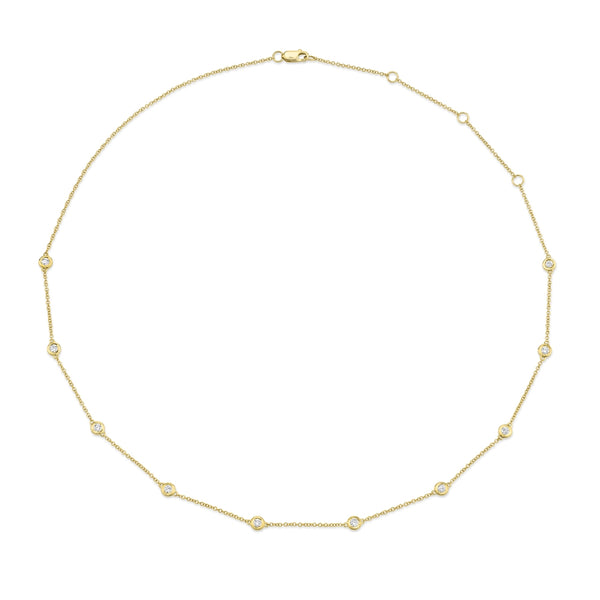 14K White Gold Diamonds By The Yard Chain-Necklaces-Maurice's Jewelers-YELLOW GOLD-
