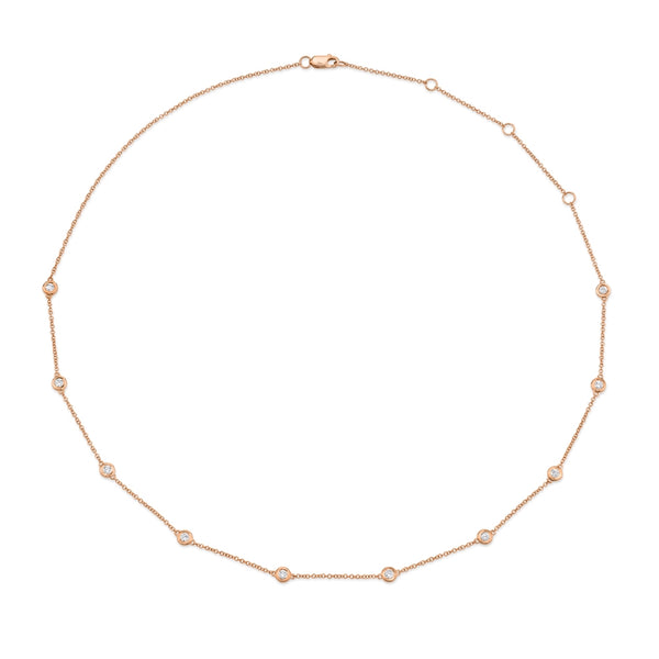 14K Rose Gold Diamonds By The Yard Chain
