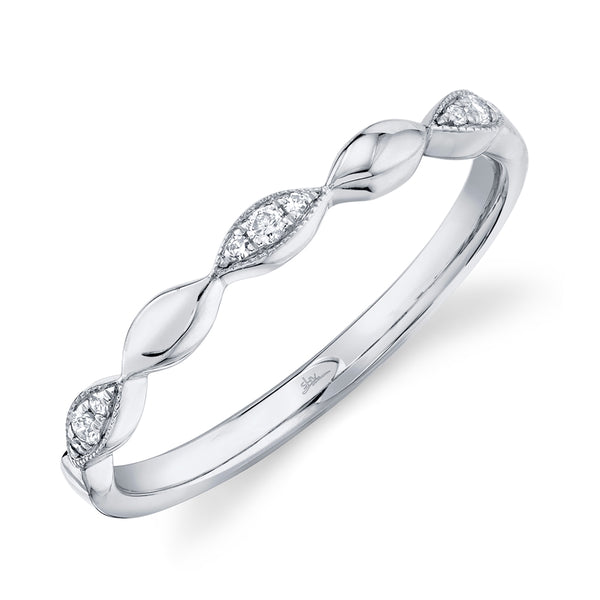 14K White Gold Diamond Lady's Band