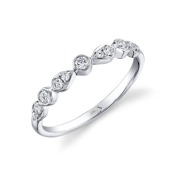 14K White Gold Stackable Diamond Ring-Rings-Maurice's Jewelers-WHITE GOLD-