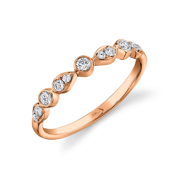 14K Yellow Gold Stackable Diamond Ring