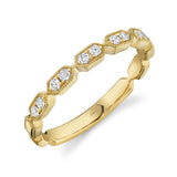 14K White Gold Diamond Stacking Ring