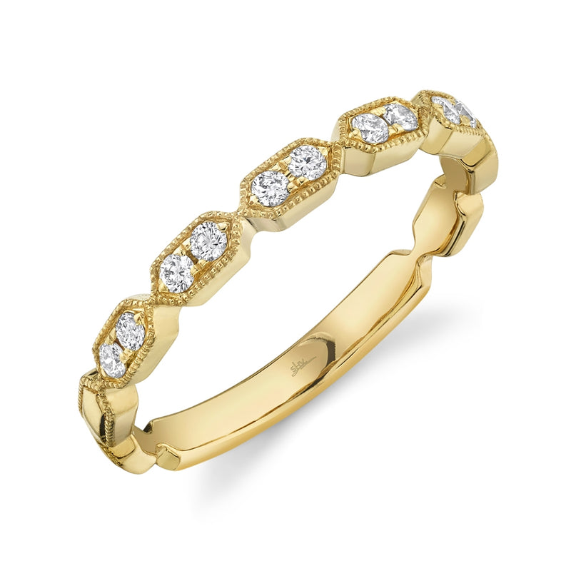 14K Rose Gold Diamond Stacking Ring