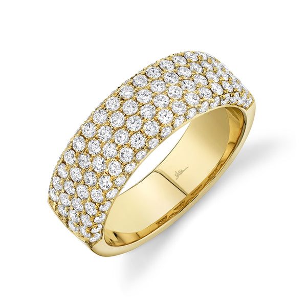 14K White Gold Diamond Lady's Pave Band-Rings-Maurice's Jewelers-YELLOW GOLD-