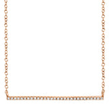 14K Yellow Gold Diamond Bar Necklace-Necklaces-Maurice's Jewelers-ROSE GOLD-