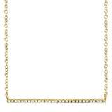 14K Yellow Gold Diamond Bar Necklace-Necklaces-Maurice's Jewelers-YELLOW GOLD-