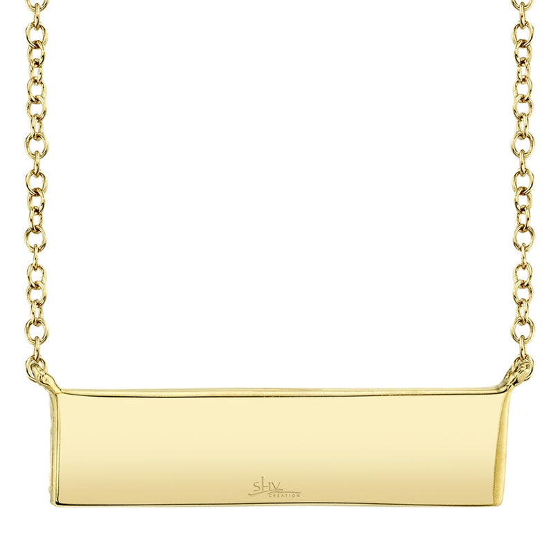 14K White Gold Diamond Pave Bar Necklace-Necklaces-Maurice's Jewelers-