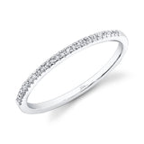 14K Yellow Gold Diamond Thin Half-Way Band-Rings-Maurice's Jewelers-WHITE GOLD-