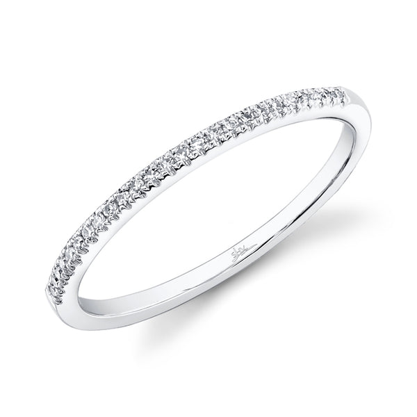 14K Yellow Gold Diamond Thin Half-Way Band