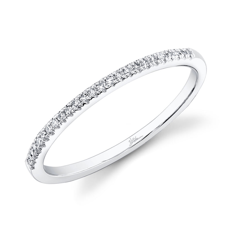 14K Yellow Gold Diamond Thin Half-Way Band-Rings-Maurice's Jewelers-WHITE GOLD-