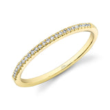14K Yellow Gold Diamond Thin Half-Way Band-Rings-Maurice's Jewelers-YELLOW GOLD-