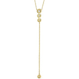 14K White Gold Diamond Circle Lariat necklace